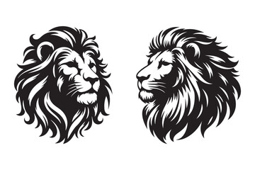 Fototapeta premium Beautiful Lion head pattern logo vector illustration
