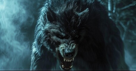 Snarling werewolf