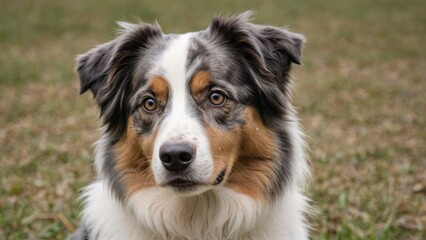 Majestic Australian Shepherd in nature A Portrait of Intelligence and Loyalty