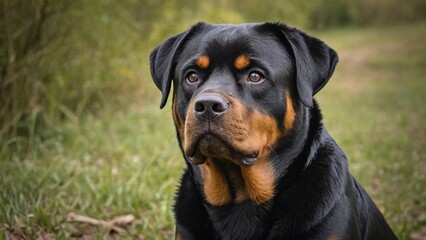 Regal Rottweiler Majestic Canine in Monochrome