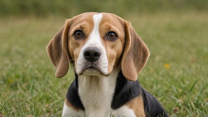 Adorable Beagle Canine Companion in Natural Hues