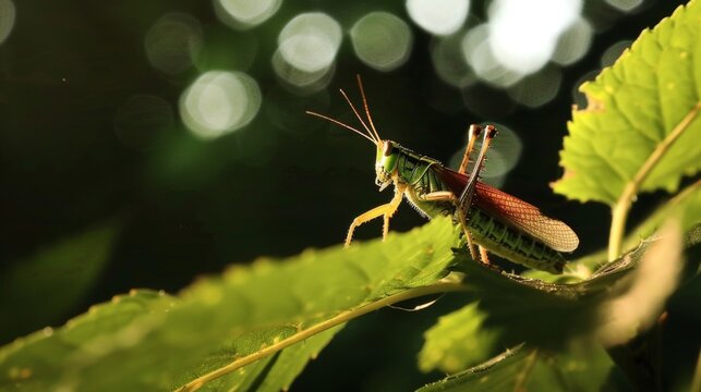 The sound of crickets and cicadas providing a serene soundtrack for the evening.