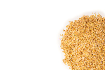 Oat-flakes isolated on a white background.