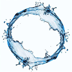 Splash of water to give the feeling of something refreshing with white background for product image 