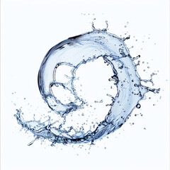 Water splashing in a circle for product image