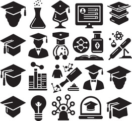 education icons set vector illustration  