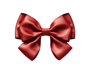 red ribbon bow isolated