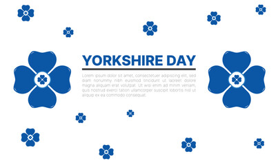 Happy Yorkshire Day, social media post, banner concept, suitable for sale, Great Britain, with White Rose of York