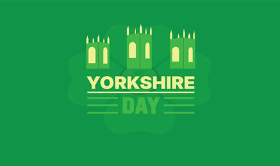 Happy Yorkshire Day, social media post, banner concept, suitable for sale, Great Britain, with White Rose of York
