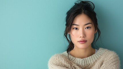 Contemporary Style: Asian Woman in Fashionable Pose