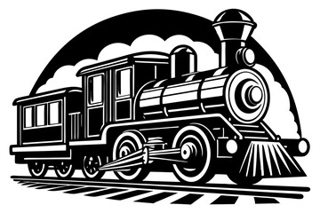 steam locomotive in the forest