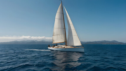 Obraz premium sailboat on the sea landscape