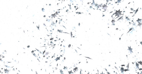 Falling Christmas Luminaries: Magnificent 3D Illustration Showcasing Falling Holiday Celestial Bodies