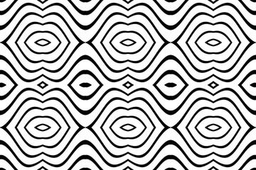 Abstract Seamless Geometric Wavy Lines Pattern. 