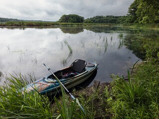 Fototapeta premium Kayaking from Princess Point to Cootes Paradise in Hamilton, Ontario, Canada