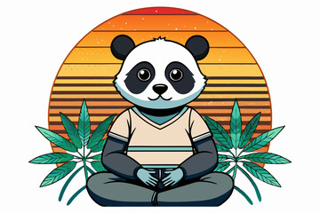 panda vector illustration 