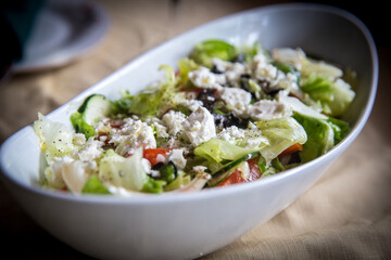 Close up of a greek salad