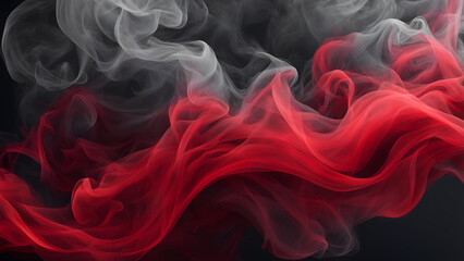 Obraz premium A red and white flame with smoke coming out of it