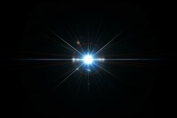Lens flare effects for overlay designs. Abstract sun burst, digital flare, light lens decoration flash. Blank background