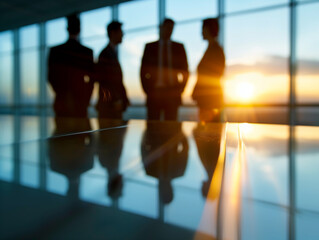 Blurred portrait of professionals in a suit points at a digital screen displaying various financial charts and graphs, ,analysis of market trends and economic data for strategic business planning