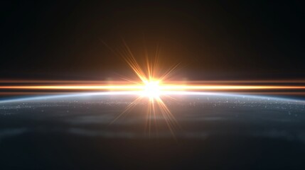 Lens flare effects for overlay designs. Abstract sun burst, digital flare, light lens decoration flash. Blank background