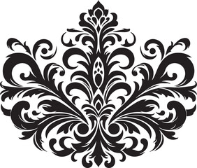 Big calligraphic vector vintage design elements, flourishes, ornaments in retro style  Silhouette white background 