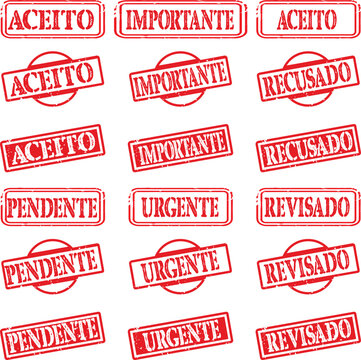 palavras para fazer carimbo aceito importante recusado urgente