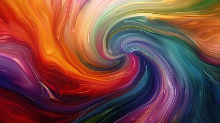 Vibrant swirls of multi-colored hues swirling together in a harmonious fusion.