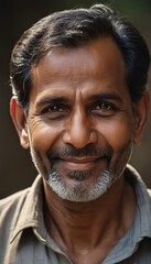 Obraz premium portrait of indian man, old mand from india, male face, old nepalese