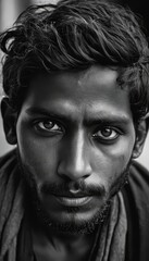 Fototapeta premium close up portrait of indian guy