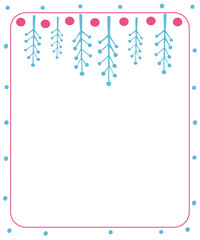 Template with natural and abstract elements. Design of postcards, greetings, invitations. Vector illustration, isolated objects on white background
