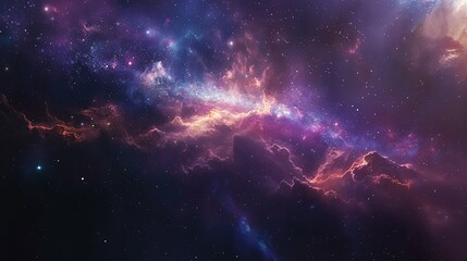 Fototapeta premium Cosmic Nebula: A Symphony of Stars and Dust