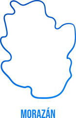 Morazan department of El Salvador minimalist map