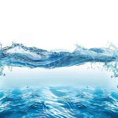 Underwater Blue Water Wave Background with Sandy Seabed