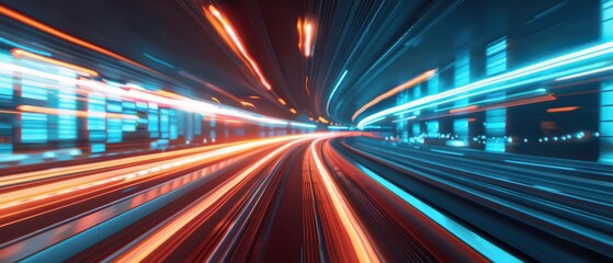 Fototapeta premium AIdriven transit systems incorporate elemental pathways
