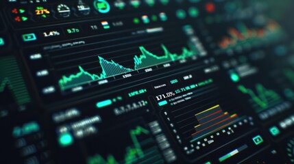 Fototapeta premium An advanced AIdriven tool that generates dynamic charts which adapt in realtime based on new data inputs, with copy space high tech