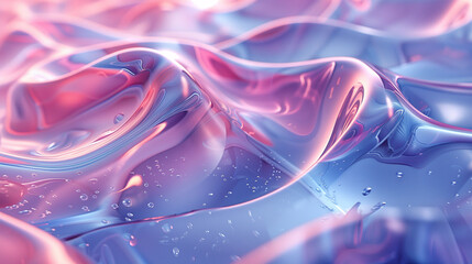 Abstract 3D liquid background with fluid shapes, digitally created.