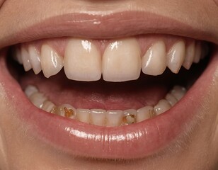 close up of a woman smiling