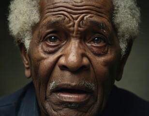 portrait of a shocked man, face with surprised expression