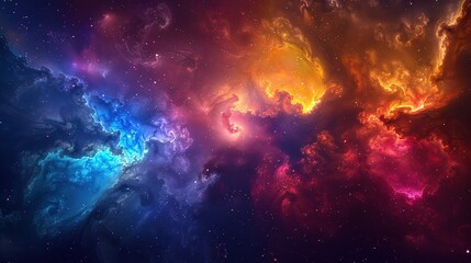 Obraz premium Cosmic Nebula: A Symphony of Colors