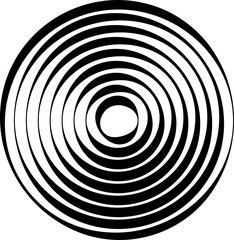 Obraz premium Circle concentric pattern. Geometric vortex ring shape