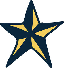 Collection of hand drawn stars. Doodle style