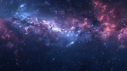 Obraz premium Cosmic Nebula With Dusty Clouds and Stars