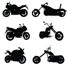 Obraz premium Motorcycle Silhouette Vector Illustration