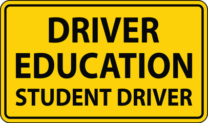 Fototapeta premium Student Driver Magnetic Car Sign, Driver Education Student Driver