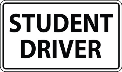 Student Driver Magnetic Car Sign, Student Driver