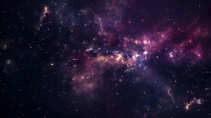 Naklejka premium Starry Night Cosmic Landscape