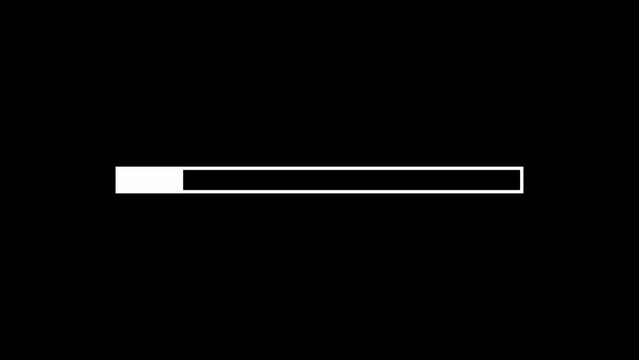 Simple white loading bar animation