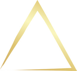 Gold triangle drawn with a brush. Elements for design