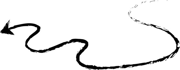 Arrow brush hand drawn collection with various direction